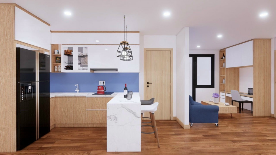 Cho thuê căn hộ 2PN dự án Cầu Giấy Center Point giá 14.5 triệu/tháng