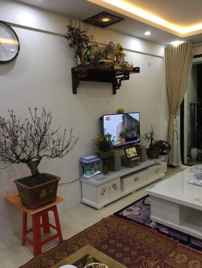 Cho thuê căn 3PN full nội thất giá 15tr tại CC Green Star Phạm Văn Đồng